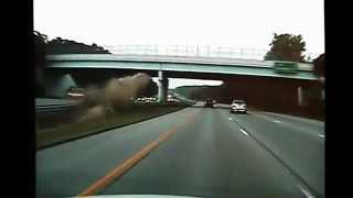 Extra Footage of 675 wreck Car goes airborne 100 mph crash hits bridge caught in Ohio [upl. by Fitzhugh]