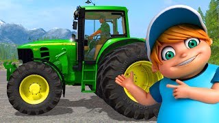 John Deere tractor video for kids  Cartoon PART 2 [upl. by Bathilda]