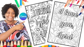 How to Create Coloring Book in Canva and Sell to Amazon KDP [upl. by Enirod]