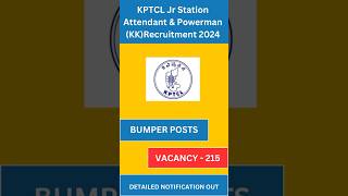 KPTCL Notification 2024  KPTCL Vacancy Salary Eligibility 2024  Latest Government Jobs 2024 [upl. by Aicirt]