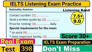 IELTS Listening Practice Test 2024 with Answers Real Exam  398 [upl. by Ainaznat31]