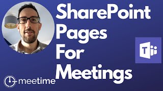 How To Use Sharepoint Pages For Meetings  Microsoft Teams Tutorial 2020 [upl. by Enamrej]