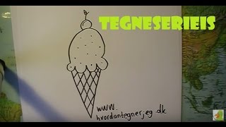 Lær at tegne EN TEGNESERIEIS  HVORDANTEGNERJEGDK [upl. by Demetria]