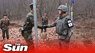 North and South Korea join roads after 14 years [upl. by Ennyrb415]