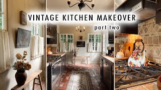 VINTAGE KITCHEN MAKEOVER before amp after Moody French Kitchen Part Two  XO MaCenna [upl. by Waynant482]