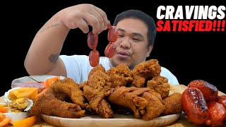 CRISPY FRIED CHICKEN NECK MUKBANG ASMR  LONGGANISA  SALTED EGG  MUKBANG PHILIPPINES [upl. by Teddi]