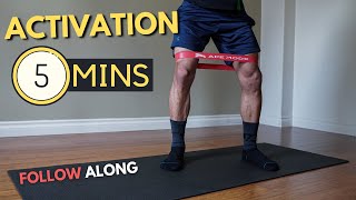 5 Minute PreTraining Resistance Band Activation [upl. by Onailimixam]