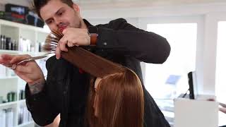 V SHAPED HAIRCUT How To Cut A Long Layered V SHAPE Haircut [upl. by Eyahsal]