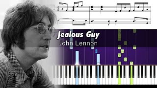 John Lennon  Jealous Guy  Accurate Piano Tutorial with Sheet Music [upl. by Drawe]