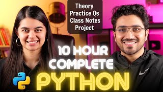 Python Tutorial for Beginners  Full Course with Notes amp Practice Questions [upl. by Pejsach]