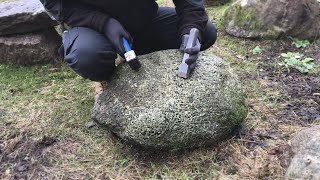 Splitting Granite with hand tools [upl. by Ilyak]