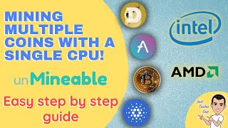 Mining Multiple coins with a single CPU on unMineable  Easy Step by Step Guide [upl. by Alohcin565]