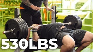 530LB BENCH PRESS WITH EDDIE HALL AND NICK BEST [upl. by Steffin]