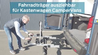 Kastenwagen Zubehör Ausziehbarer Fahrradträger für Flügeltüren optimiert [upl. by Yrok378]