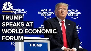 President Trump speaks at the World Economic Forum in Davos – 1212020 [upl. by Thibault]