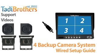 4 backup Camera observation system with a wired connection [upl. by Dyoll721]