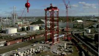 Barnhart  Modular Lift Tower  Refining Vessel Lift [upl. by Holofernes]