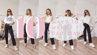 10 WAYS TO WEAR TOPSHOP DAD JEANS  Charlotte Olivia [upl. by Jennilee]