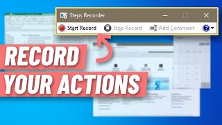 Record your screen with Steps Recorder  Windows 10s FREE builtin tech support tool [upl. by Middleton178]