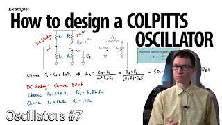 Colpitts Oscillator Circuit Analysis 7  Oscillators [upl. by Esinnej]