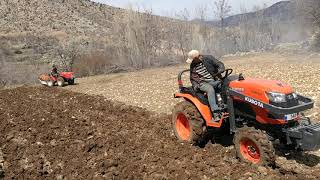 kubota b2650 ve  Antonio carraro tigre 3200 ile  plowing  tarla sürüyor [upl. by Kazue903]