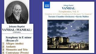 Johann Baptist Vanhal Symphony in E Minor Bryan e3 Toronto Chamber Orchestra [upl. by Ayit]