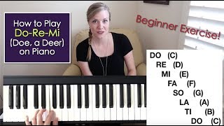 How to play DoReMi on Piano  Beginner Daily Exercise [upl. by Mcadams114]