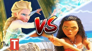 Elsa Vs Moana Disney Princess Battle Who Would Win And Why [upl. by Anerhs]