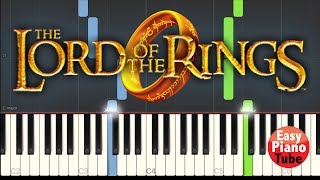 The Lord Of The Rings  Main Theme  Easy Piano Version TUTORIAL [upl. by Dupuis]