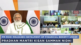 PM Modi releases instalment of financial benefit under Pradhan Mantri Kisan Samman Nidhi [upl. by Chiquita]