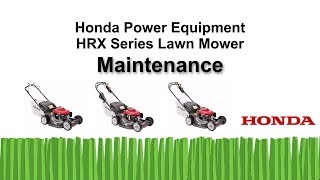 HRX217 Series Lawn Mower Maintenance [upl. by Linis484]