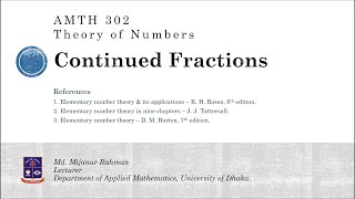 Continued Fraction  Finite Simple Continued Fraction  kth convergent  Infinite Continued Fraction [upl. by Asssilem]