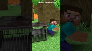 Steve And The Wolf In The Woods minecraftanimation [upl. by Enyrhtac178]