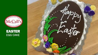 Egg shaped Easter Egg Cake  Easter Cake Decorating Tutorial  McCall’s Bakers [upl. by Atiragram]