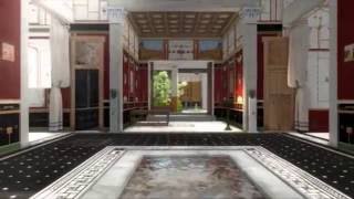 Walk around in a 3D splendid house from the ancient Pompeii [upl. by Nalym774]