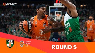 Zalgiris KaunasValencia Basket  Round 5 Highlights  202324 Turkish Airlines EuroLeague [upl. by Ycal]