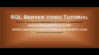 Cascading referential integrity constraint  Part 5 [upl. by Anahpos]