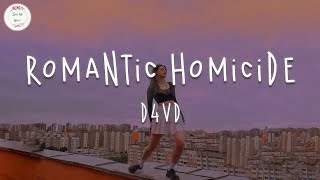 d4vd  Romantic Homicide Lyric Video  In the back of my mind you died [upl. by Noremmac920]