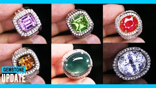 GEMSTONES UPDATE 14102024 KUNZITE PERIDOT JADEITE IMPERIAL TOPAZ RUBY GRANDIDIERITE AFGHANITE AMBER [upl. by Leiba]