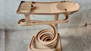 how to make a marble run out of cardboard easy [upl. by Mehelhteb]