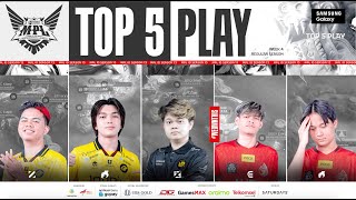 Top 5 Plays Week 4  MPL Indonesia Season 13 [upl. by Tegdig796]