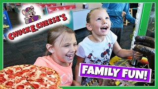 FAMILY FUN PLAYING AT CHUCK E CHEESE [upl. by Annola]