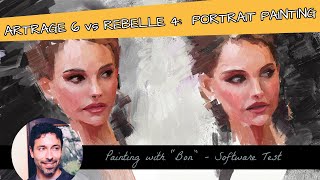 Artrage 6 vs Rebelle 4 Portrait Painting Comparison  Demo [upl. by Levey]