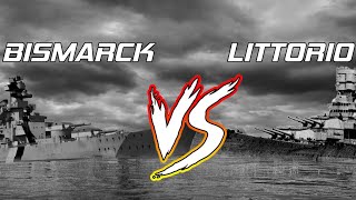 KMS Bismarck Vs RN Littorio  Confronto tra corazzate ITA [upl. by Strait]