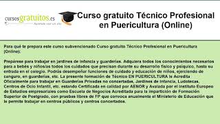 curso de puericultura gratis [upl. by Goldshell]