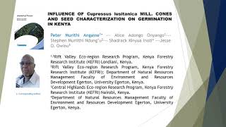 Influence of Cupressus lusitanica Mill Cones and Seed Characterization on Germination in Kenya JOF [upl. by Atirec833]