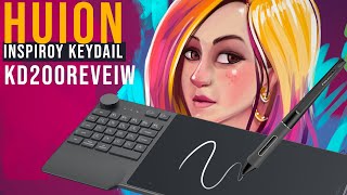 HUION INSPIROY KEYDIAL KD200 UNBOXING AND REVEIW [upl. by Annij]