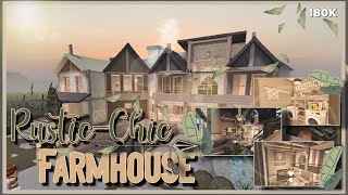 Bloxburg RusticChic Farmhouse Speedbuild [upl. by Ambrose]