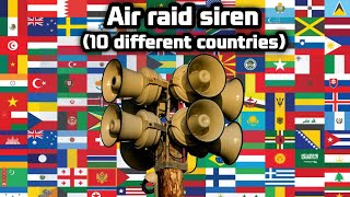 Air raid siren of 10 different countries  air raid siren [upl. by Hgalehs]