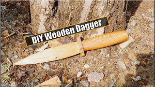 Make a Simple Wooden Dagger woodworking [upl. by Naened]